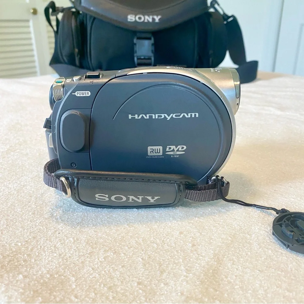 Sony Handycam Silver and Black Camcorder Set